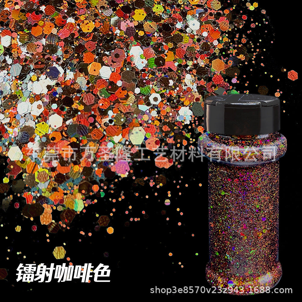 Wholesale Holographic Bottle Glitter Nail Art Colorful Sequins